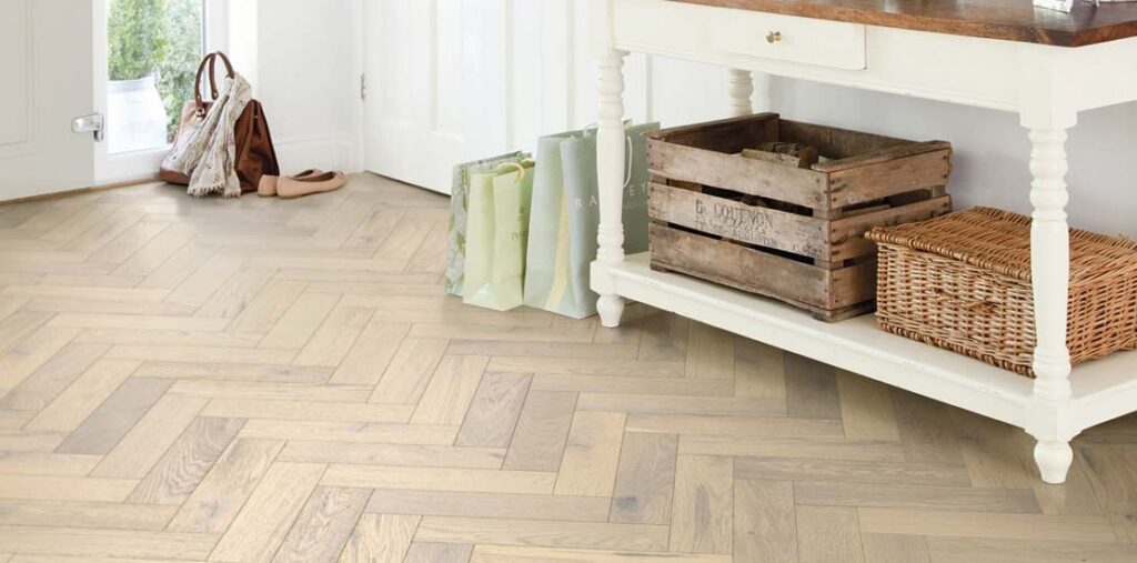 oak herringbone flooring